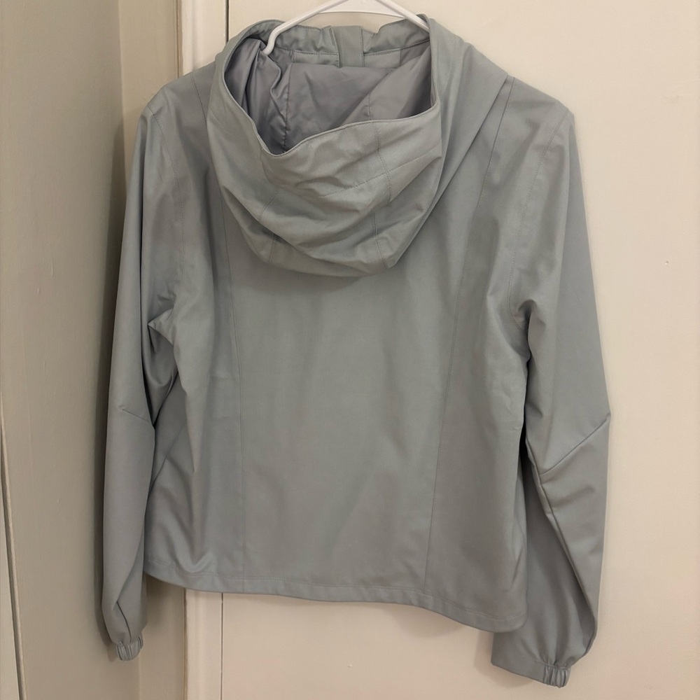 Columbia Light Blue Rain Resistant Hooded Jacket - Picture 3 of 4